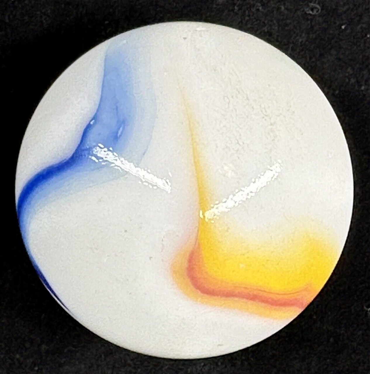 Toe Breaker 50mm (2") GLORY Green/Blue/Red Swirl Marbles glass Toebreaker HUGE